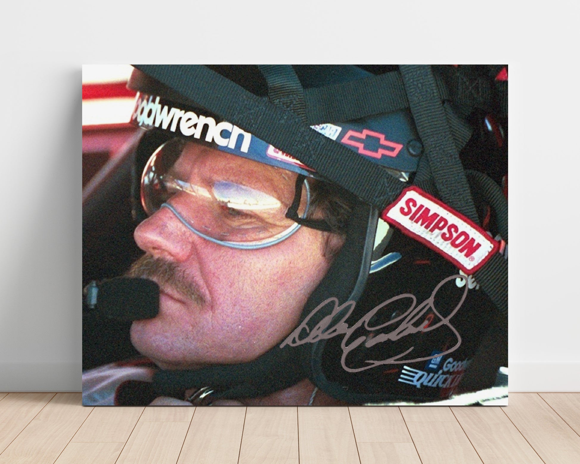 Dale Earnhardt Sr - Goodwrench Helmet Close Up Racing Wall Art 16x20 Unframed Print wall art print – Racing Wall Art decor