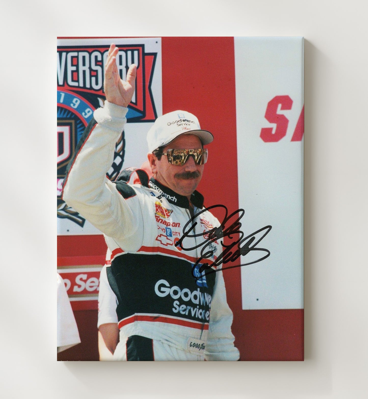 Dale Earnhardt Sr - Goodwrench Victory Lane Wave Racing Wall Art 20x24 Canvas wall art print – Racing Wall Art decor