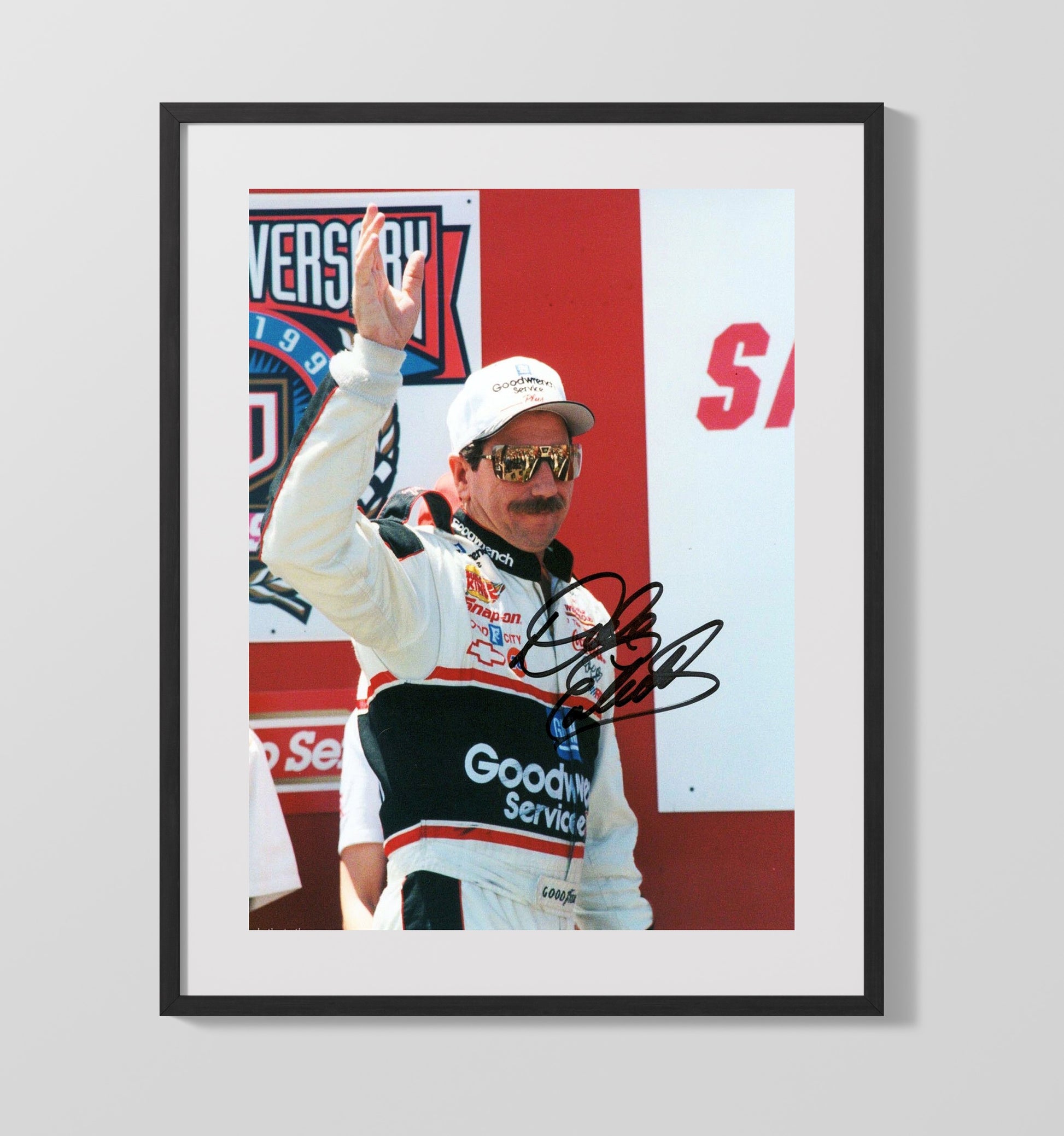 Dale Earnhardt Sr - Goodwrench Victory Lane Wave Racing Wall Art 16x20 Gallery Frame wall art print – Racing Wall Art decor