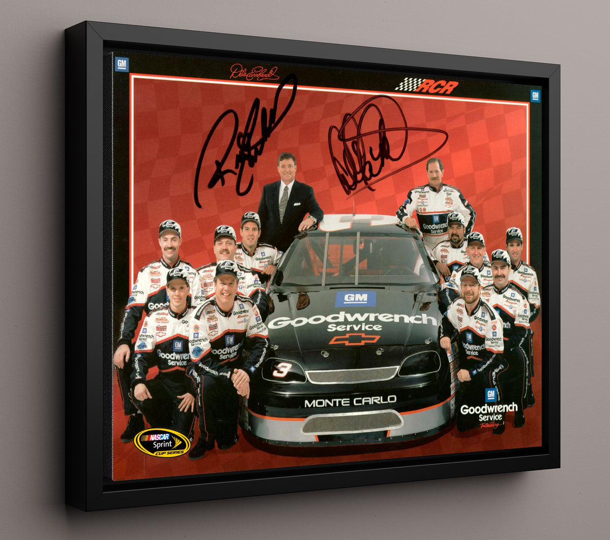 Dale Earnhardt and Richard Childress - Goodwrench Racing Team Photo - Unframed Print racing wall art