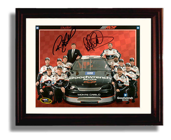 Dale Earnhardt and Richard Childress - Goodwrench Racing Team Photo Racing Wall Art 8x10 Beveled Frame wall art print – Racing Wall Art decor