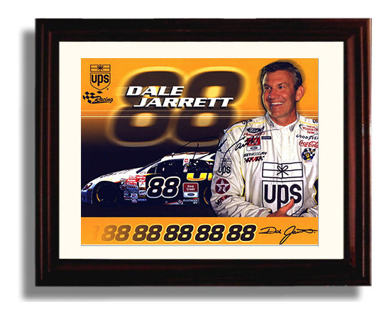 Dale Jarrett - UPS Ford No 88 Racing Wall Art 8x10 Beveled Frame wall art print – Racing Wall Art decor