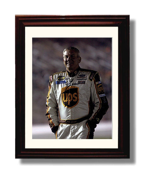 Dale Jarrett - UPS Racing Portrait Racing Wall Art 8x10 Beveled Frame wall art print – Racing Wall Art decor