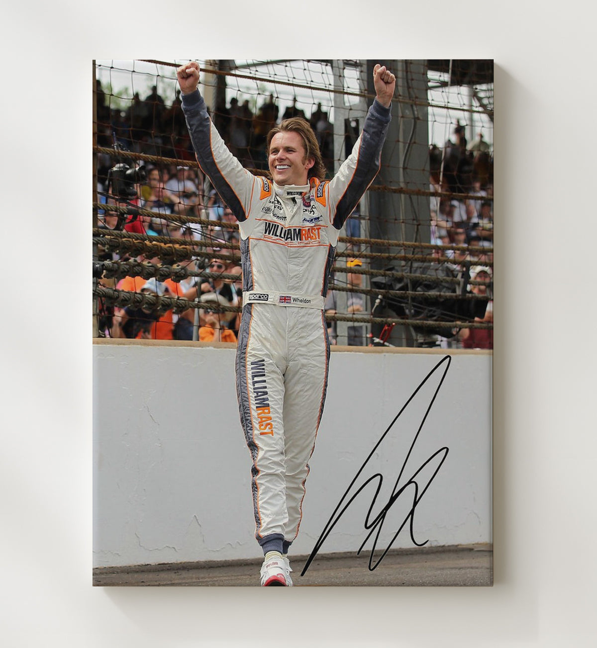 Dan Wheldon - IndyCar Champion Victory Lane - Framed Canvas racing wall art