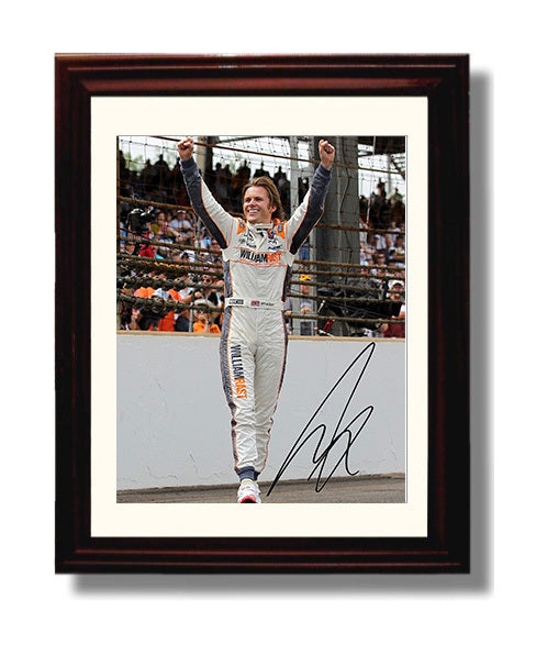 Dan Wheldon - IndyCar Champion Victory Lane Racing Wall Art 8x10 Beveled Frame wall art print – Racing Wall Art decor