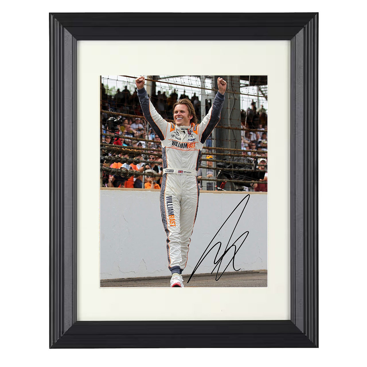 Dan Wheldon – IndyCar Champion Victory Lane 8x10 matted black framed racing wall art