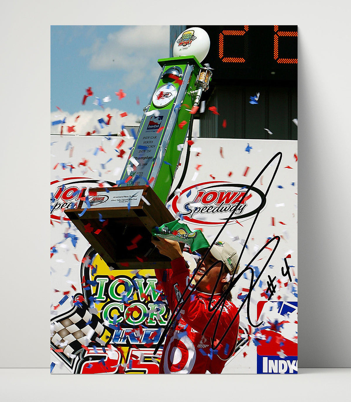 Dan Wheldon - IndyCar Victory Celebration - Gallery Frame racing wall art