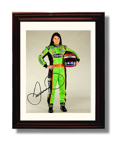 Danica Patrick - GoDaddy Racing Portrait Racing Wall Art 8x10 Beveled Frame wall art print – Racing Wall Art decor