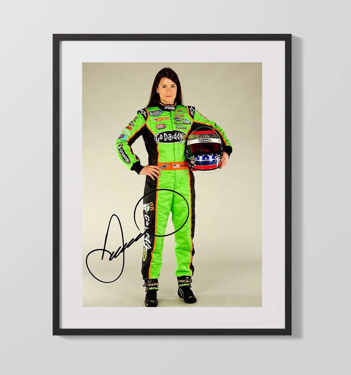 Danica Patrick GoDaddy Racing Driver - Canvas racing wall art