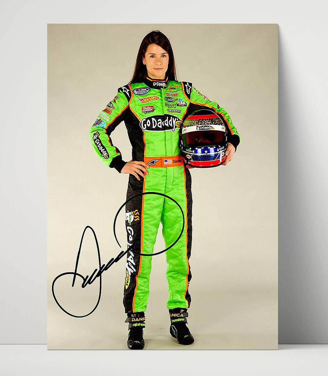Danica Patrick GoDaddy Racing Driver - Gallery Frame racing wall art