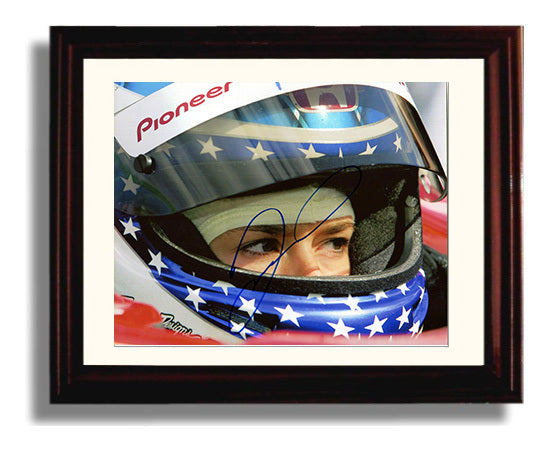 Danica Patrick - IndyCar Helmet Portrait Racing Wall Art 8x10 Beveled Frame wall art print – Racing Wall Art decor