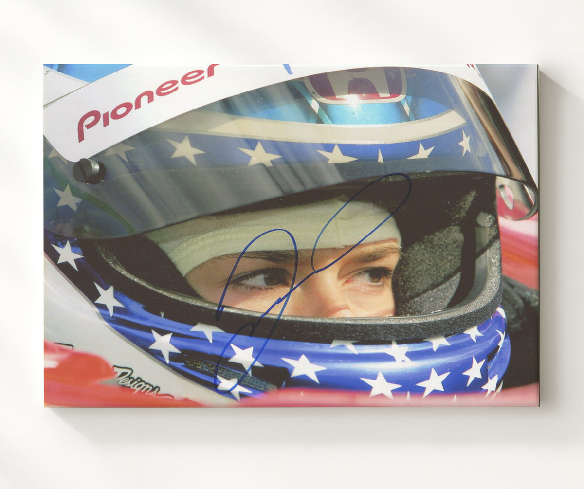Danica Patrick IndyCar Helmet - Framed Canvas racing wall art