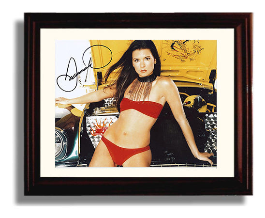 Danica Patrick - Promotional Photo with Custom Car Racing Wall Art 8x10 Beveled Frame wall art print – Racing Wall Art decor