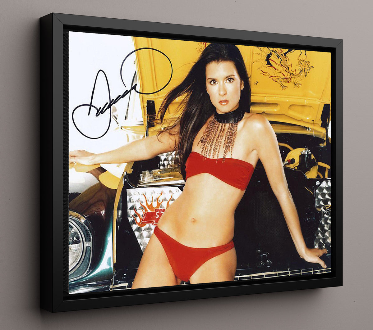 Danica Patrick - Promotional Photo with Custom Car - Unframed Print racing wall art