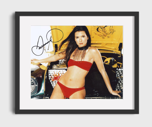 Danica Patrick - Promotional Photo with Custom Car - Canvas racing wall art