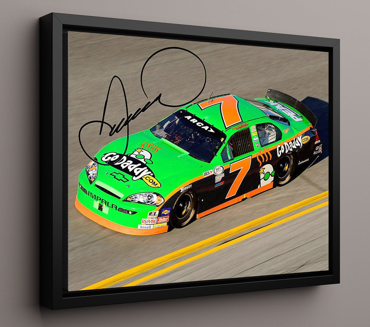 Danica Patrick - GoDaddy No. 7 Car - Unframed Print racing wall art