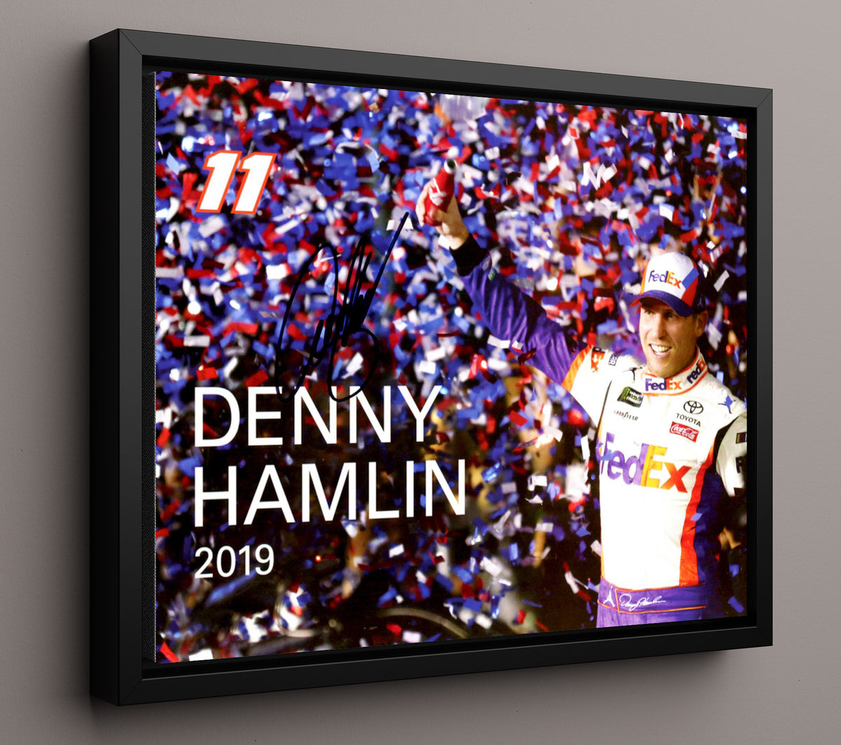 Denny Hamlin - Victory Celebration 2019 - Unframed Print racing wall art