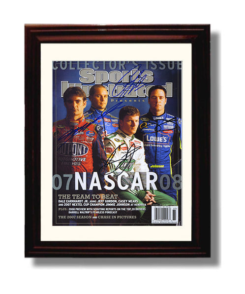 Hendrick Motorsports Drivers - SI NASCAR Preview Signed Racing Wall Art 8x10 Beveled Frame wall art print – Racing Wall Art decor
