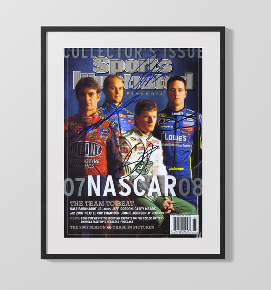 Hendrick Motorsports Drivers - Signed SI NASCAR Preview - Canvas racing wall art