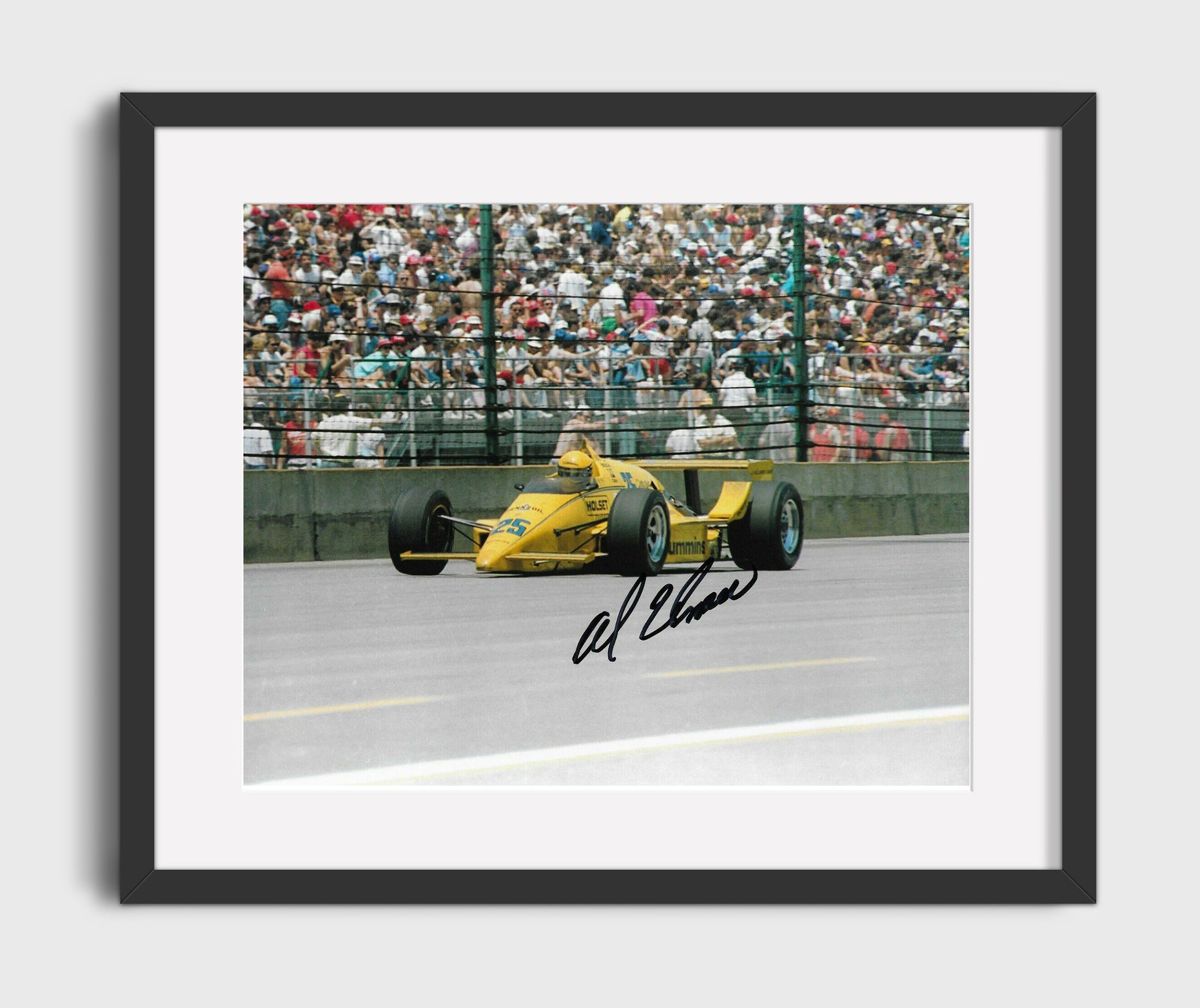 IndyCar - Al Unser Indianapolis 500 Car No 25 Racing Wall Art 16x20 Gallery Frame wall art print – Racing Wall Art decor