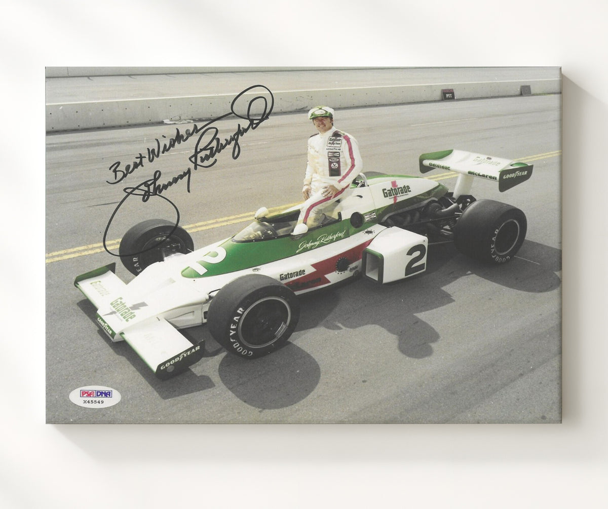 IndyCar - Johnny Rutherford Indianapolis 500 McLaren - Framed Canvas racing wall art