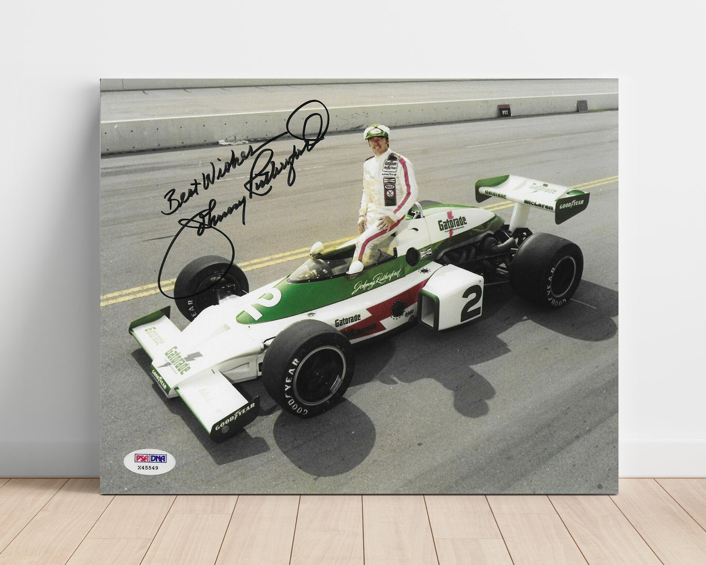 IndyCar - Johnny Rutherford Indianapolis 500 McLaren - Gallery Frame racing wall art