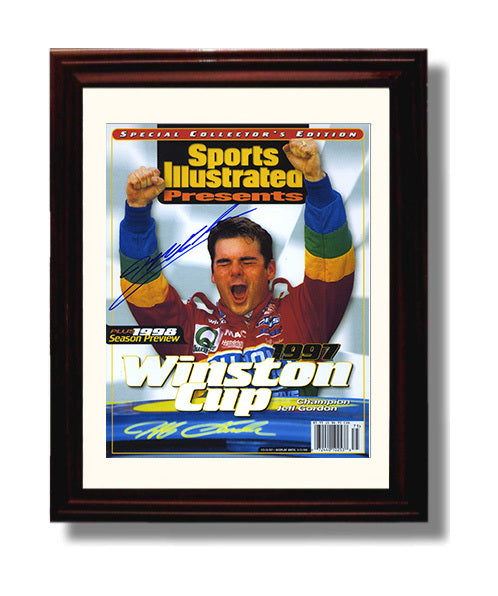 Jeff Gordon - 1997 Winston Cup Champion SI Cover Racing Wall Art 8x10 Beveled Frame wall art print – Racing Wall Art decor