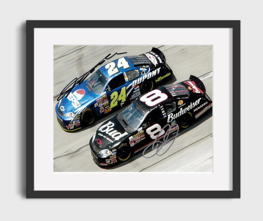 Jeff Gordon and Dale Earnhardt - Daytona 500 Fight - Canvas racing wall art