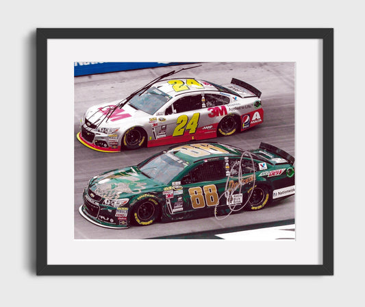 Jeff Gordon and Dale Earnhardt - Duel on Track - Canvas racing wall art