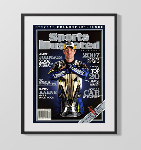 Jimmie Johnson - 2007 NASCAR Preview SI Cover - Canvas racing wall art