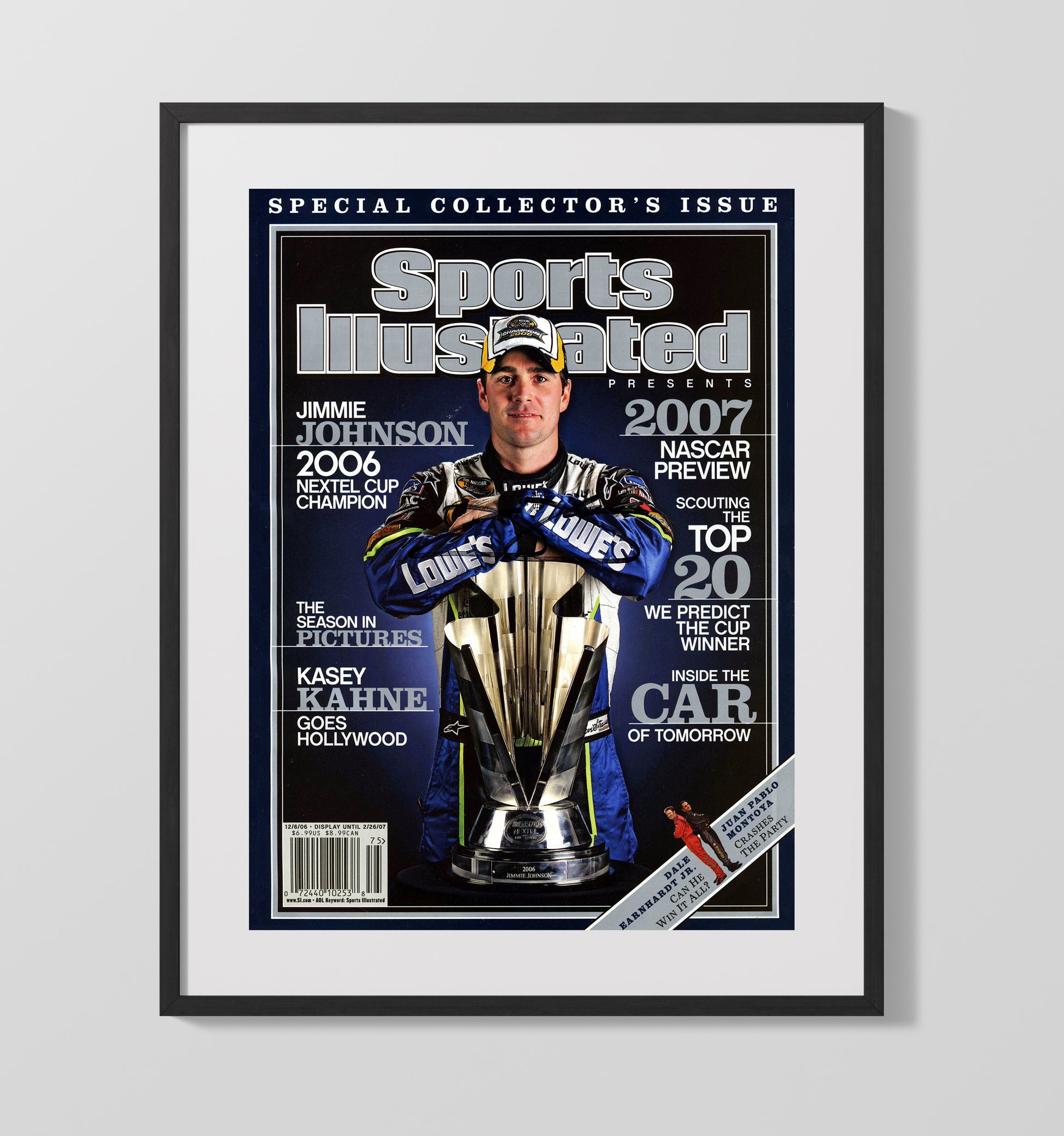 Jimmie Johnson - 2007 NASCAR Preview SI Cover - Canvas racing wall art