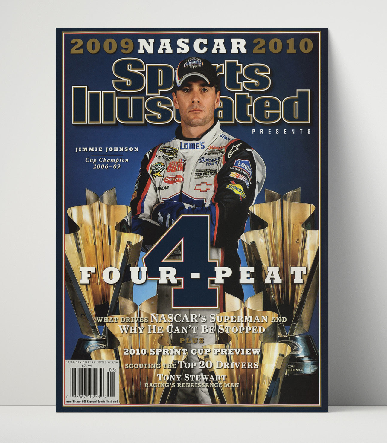 Jimmie Johnson - Four Peat SI Cover Racing Wall Art 16x20 Unframed Print wall art print – Racing Wall Art decor