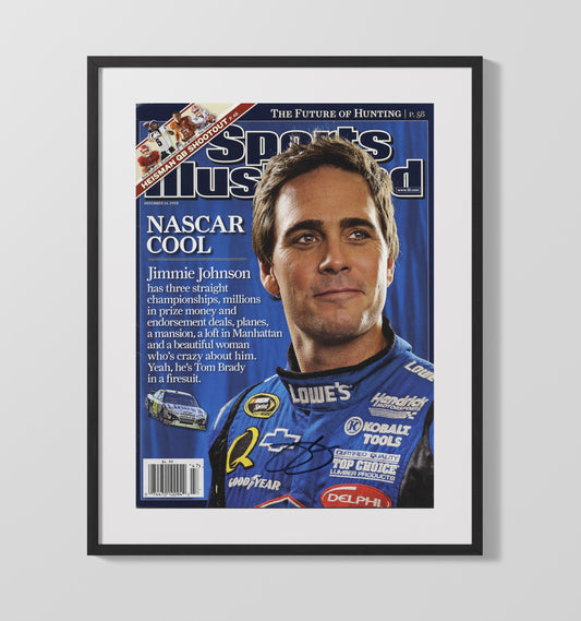 Jimmie Johnson - NASCAR Cool Signed SI Cover - Canvas racing wall art