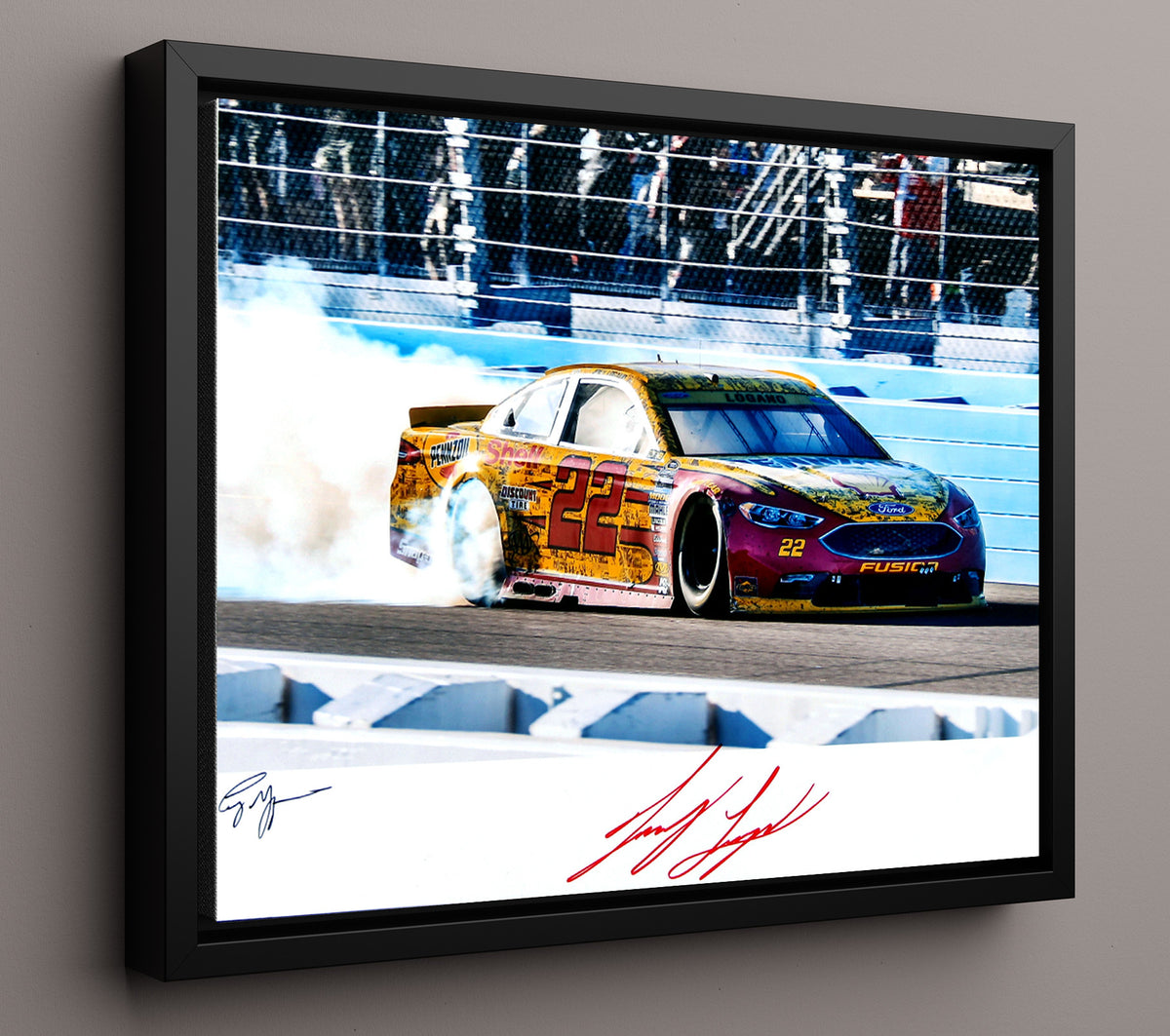 Joey Logano - Burnout Celebration - Unframed Print racing wall art
