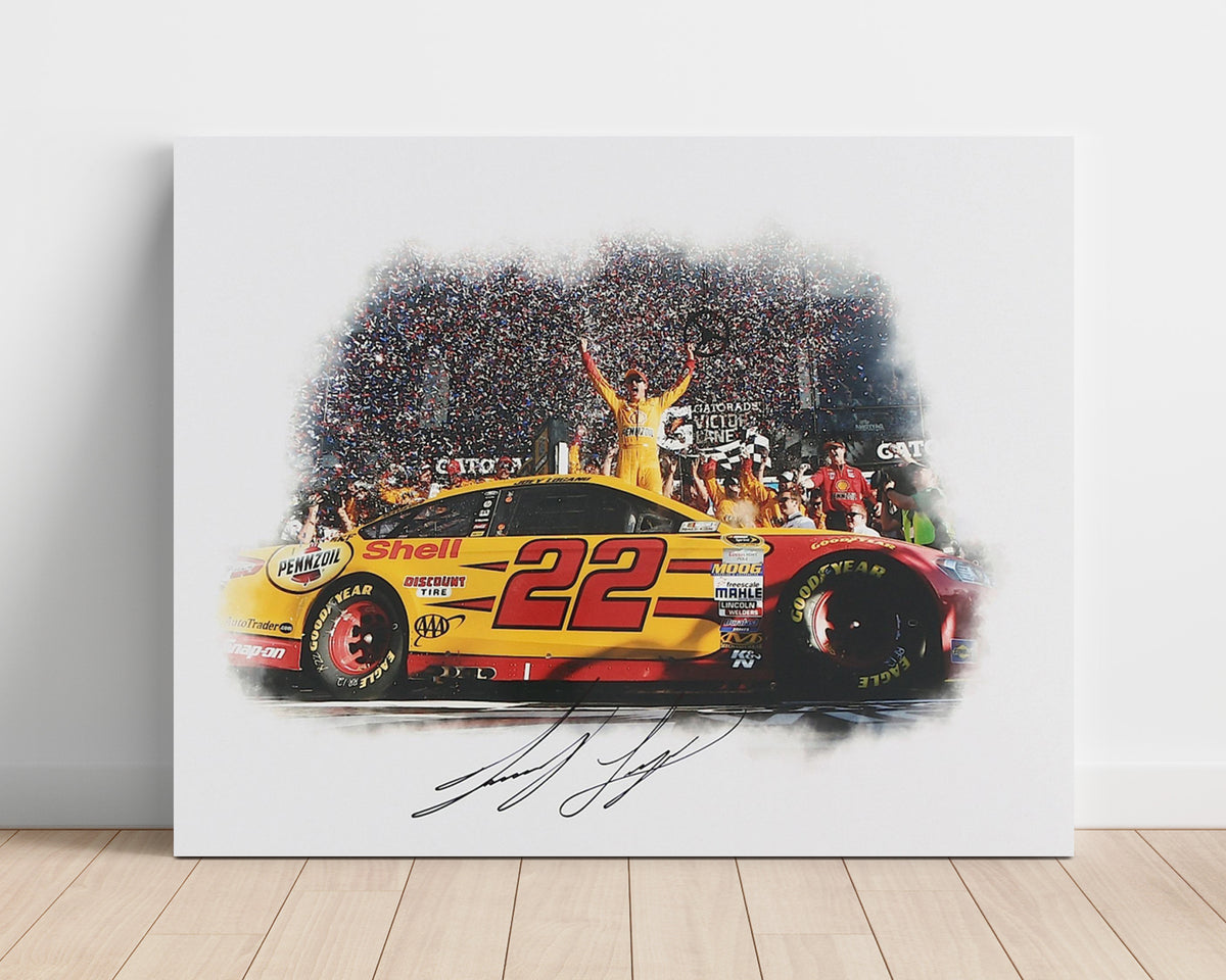 Joey Logano - Daytona 500 Victory Lane - Gallery Frame racing wall art