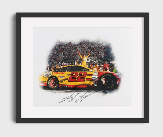 Joey Logano - Daytona 500 Victory Lane - Canvas racing wall art