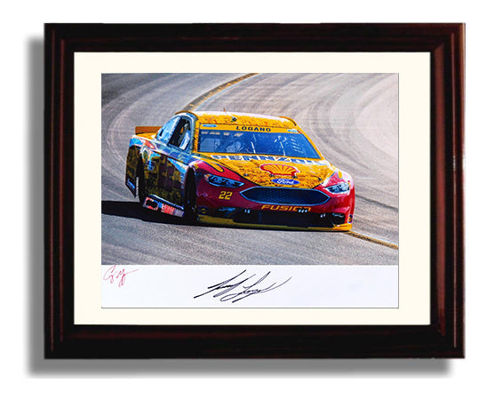 Joey Logano - Team Penske Shell Pennzoil No 22 Racing Wall Art 8x10 Beveled Frame wall art print – Racing Wall Art decor