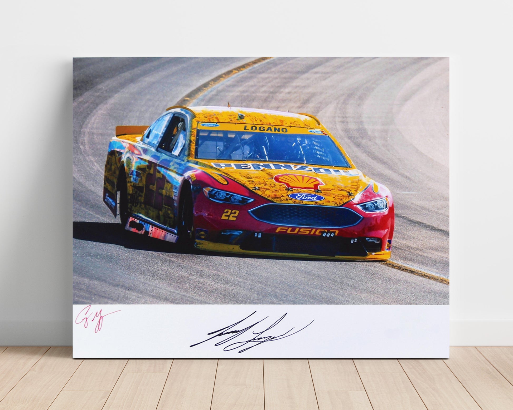 Joey Logano - Team Penske Shell Pennzoil No 22 Racing Wall Art 16x20 Unframed Print wall art print – Racing Wall Art decor