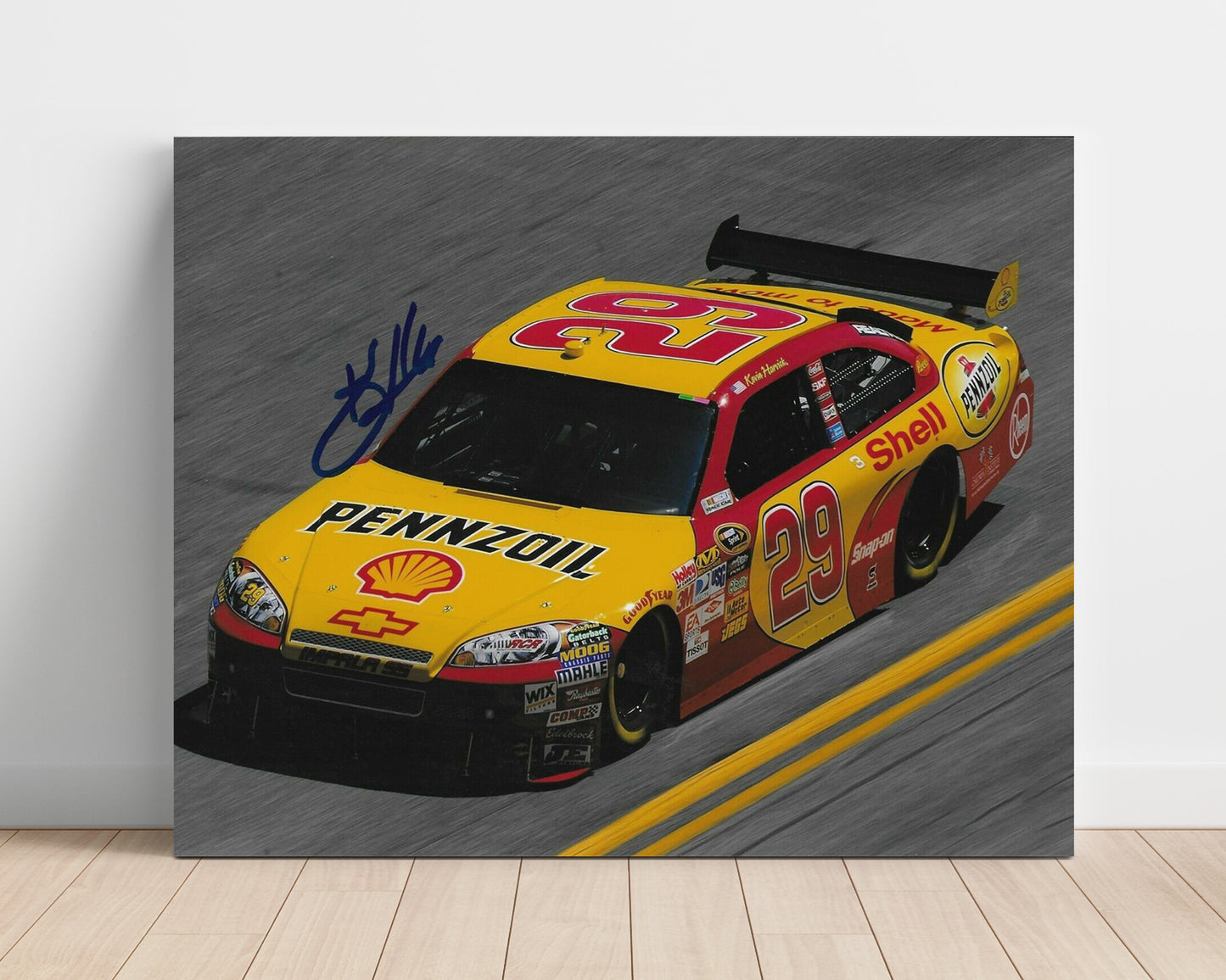 Kevin Harvick - Pennzoil Shell Ford Racing Wall Art 16x20 Unframed Print wall art print – Racing Wall Art decor