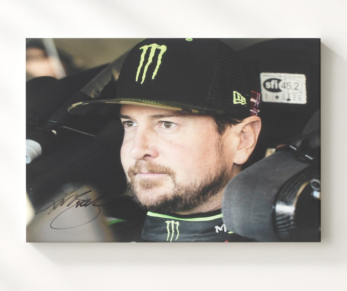 Kurt Busch Monster Energy Racing Driver - Framed Canvas racing wall art
