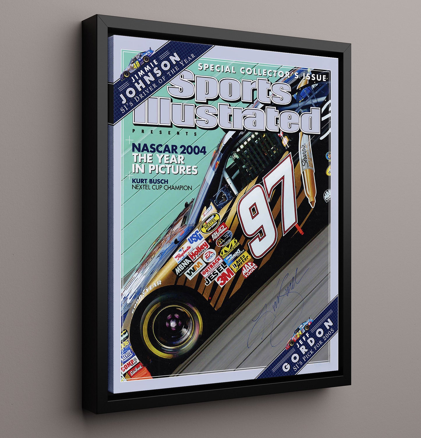 Kurt Busch - NASCAR No. 97 Car SI Cover - Unframed Print racing wall art