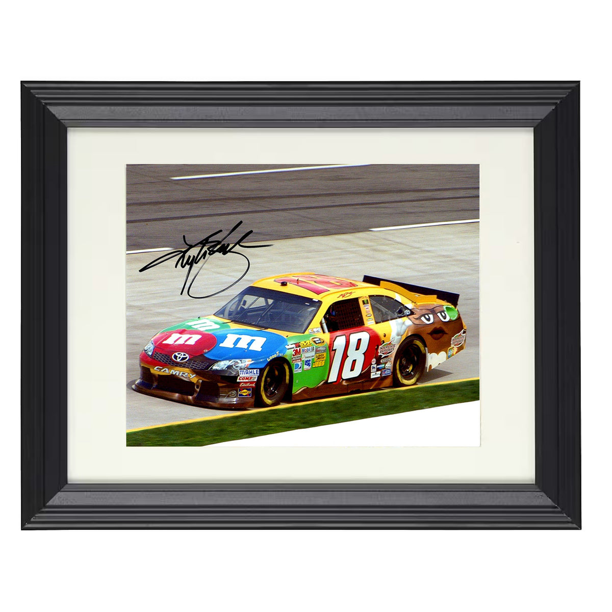 Kyle Busch - Victory Burnout Celebration - Beveled Frame racing wall art