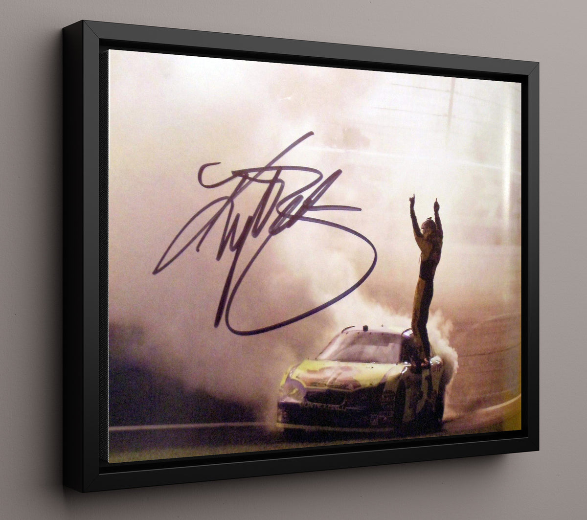 Kyle Busch - Burnout Victory Celebration - Unframed Print racing wall art