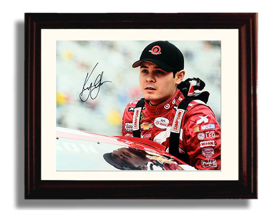 Kyle Larson - Target Racing Portrait Racing Wall Art 8x10 Beveled Frame wall art print – Racing Wall Art decor