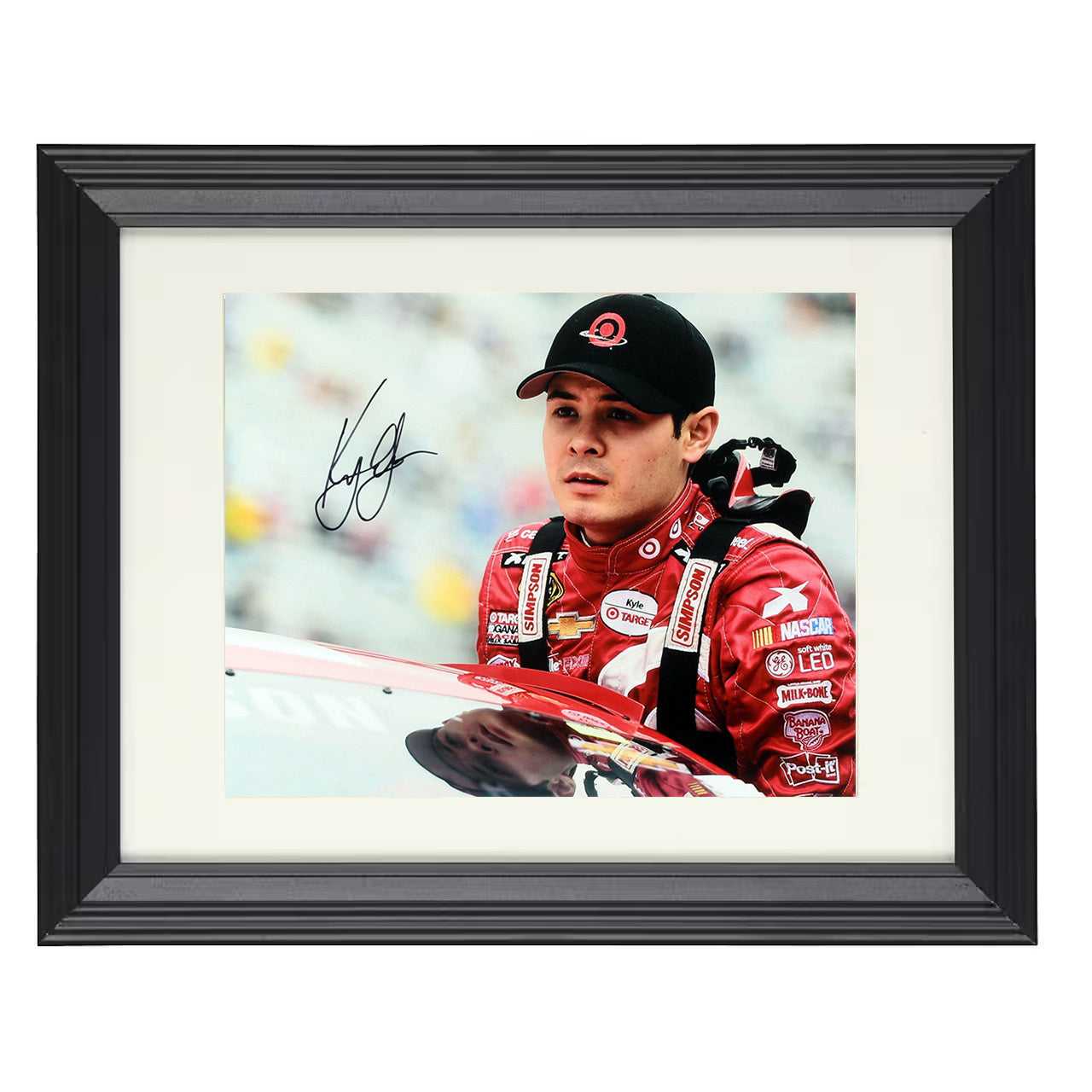 Kyle Larson – Target Racing Image 8x10 matted black framed racing wall art