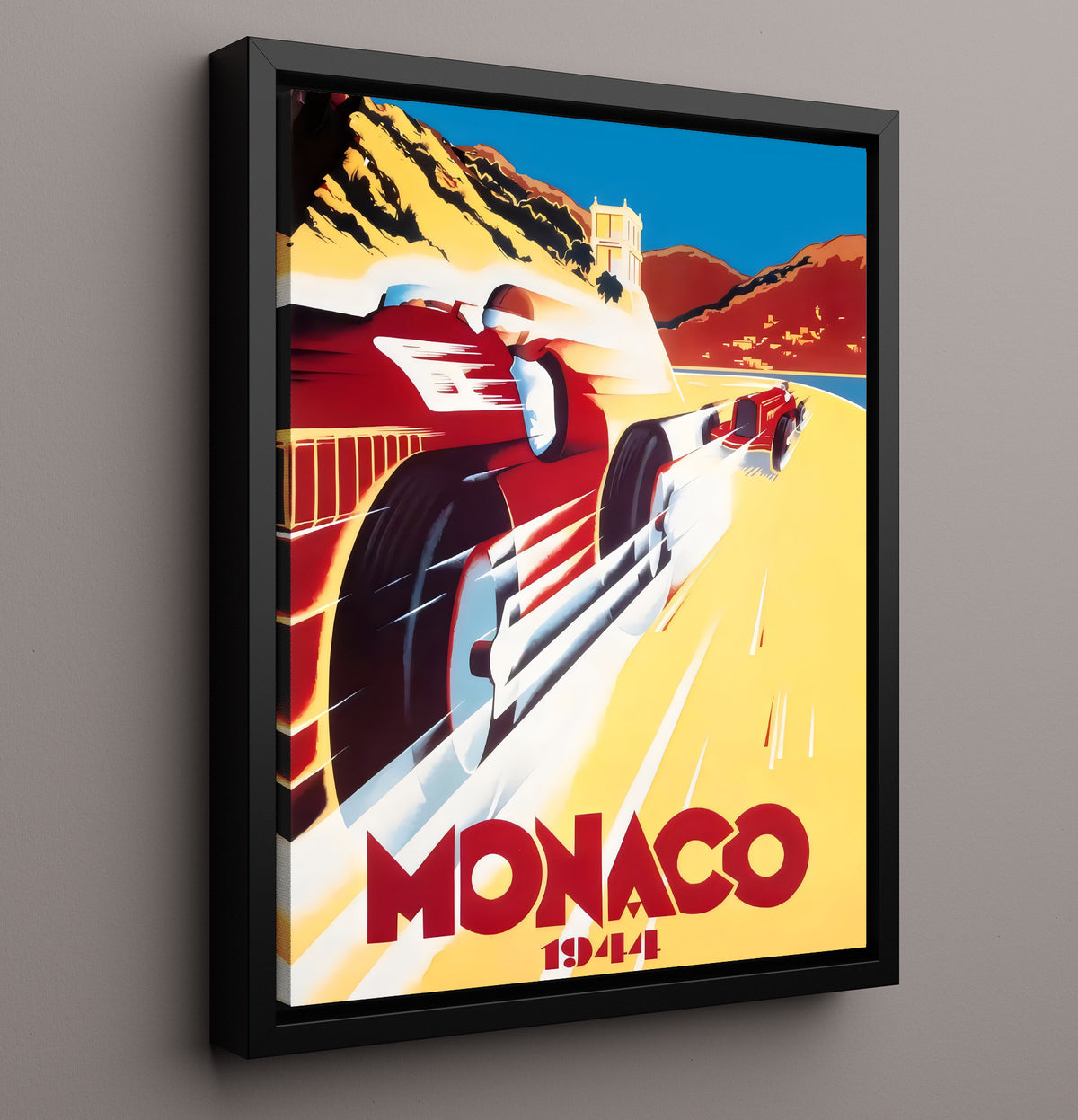 Monaco Grand Prix 1944 Vintage Poster - Unframed Print racing wall art