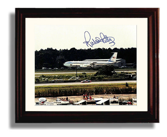 Richard Petty - Air Force One- Landscape.jpg Racing Wall Art 8x10 Beveled Frame wall art print – Racing Wall Art decor