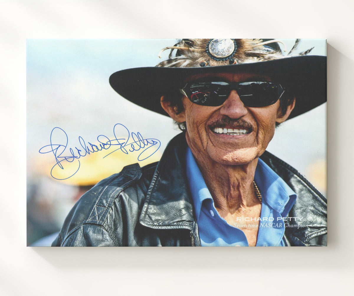 Richard Petty Classic Racing Legend - Framed Canvas racing wall art