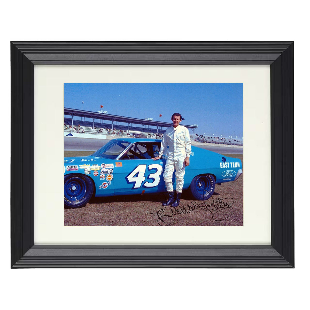 Richard Petty - STP No. 43 Pontiac - Beveled Frame racing wall art
