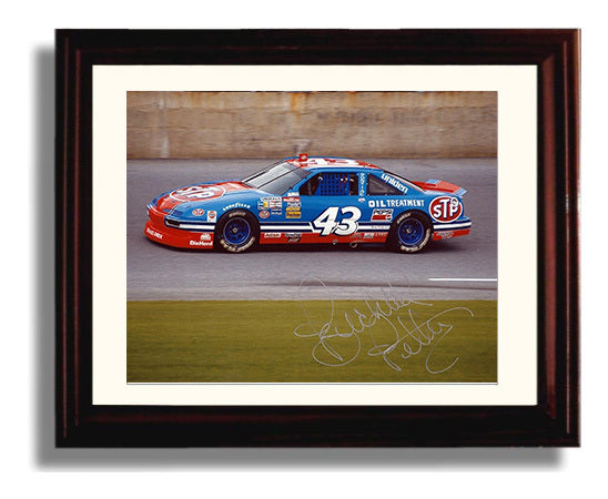 Richard Petty - STP No 43 Race Car Profile Racing Wall Art 8x10 Beveled Frame wall art print – Racing Wall Art decor